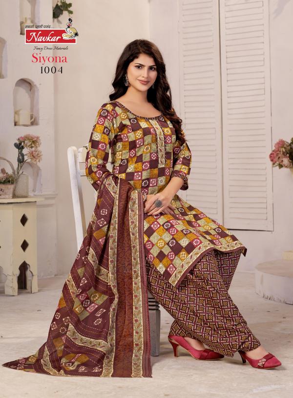 Navkar Siyona Cotton Printed Kurti Bottom With Dupatta Collection