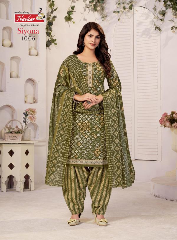 Navkar Siyona Cotton Printed Kurti Bottom With Dupatta Collection