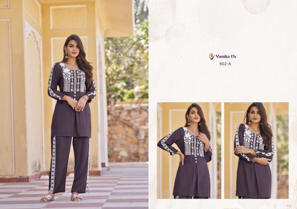 Vamika Nx Vintage Platinum Rayon Co Ord Set Collection