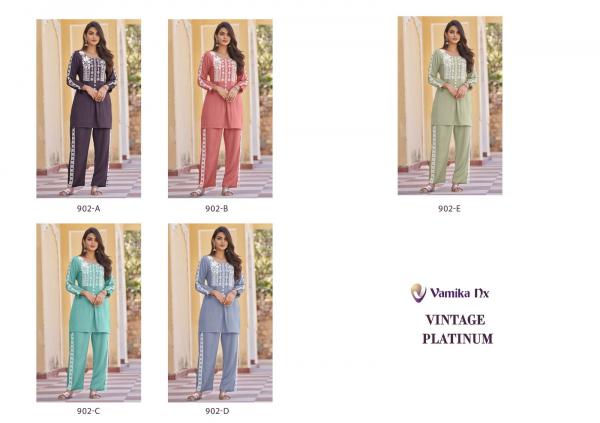 Vamika Nx Vintage Platinum Rayon Co Ord Set Collection