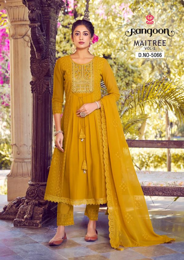 Rangoon Maitree Vol 3 Kurti Bottom With Dupatta Collection