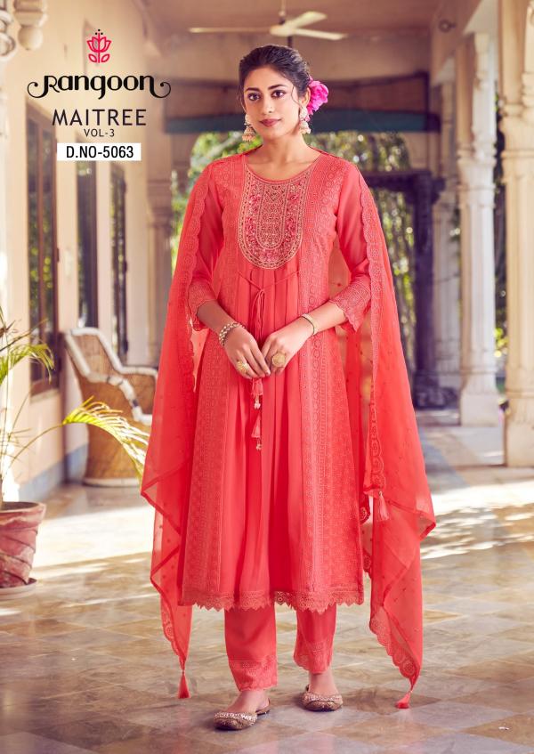 Rangoon Maitree Vol 3 Kurti Bottom With Dupatta Collection