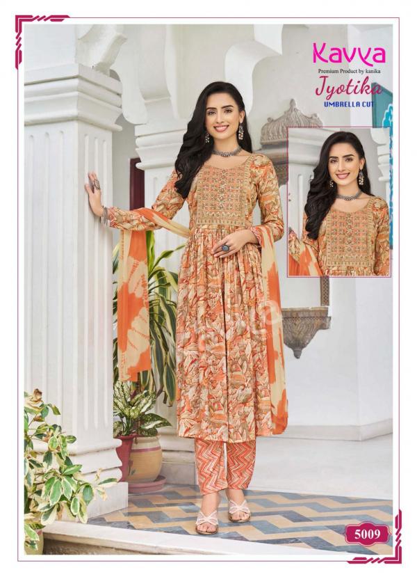 Kavya Jyotika Vol 5 Capsule Foil Printed Kurti Bottom With Dupatta