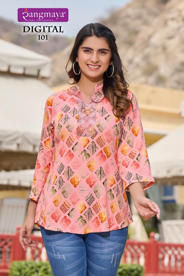 Rangmaya Digital Stretchable Western Tops Collection