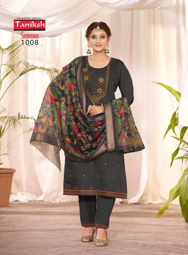 Taniksh Seema Vol 1 Roman Silk Kurti Bottom With Dupatta Collection