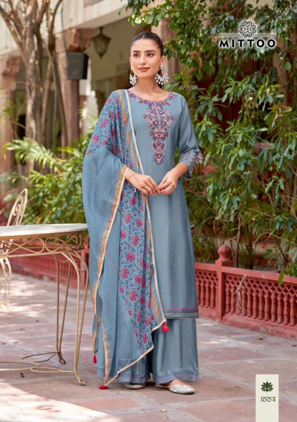 Mittoo Vaidehi Rayon Weaving Kurti Bottom With Dupatta