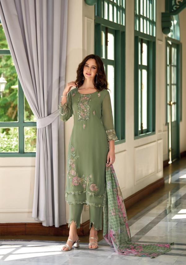 Lady Leela Inaya Organza Kurti Pant With Dupatta Collection