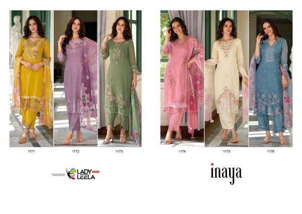 Lady Leela Inaya Organza Kurti Pant With Dupatta Collection