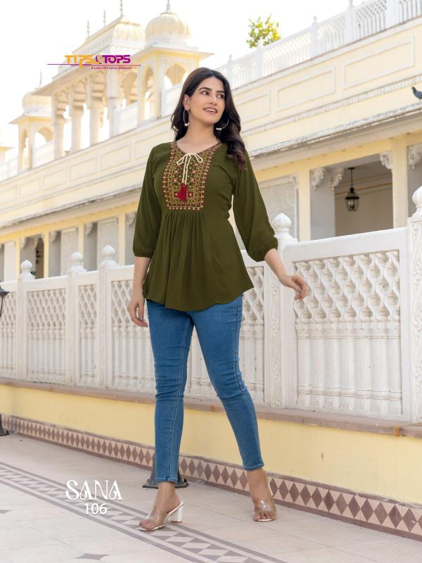 Tips And Tops Sana Vol 3 Rayon Fancy Tops Collection