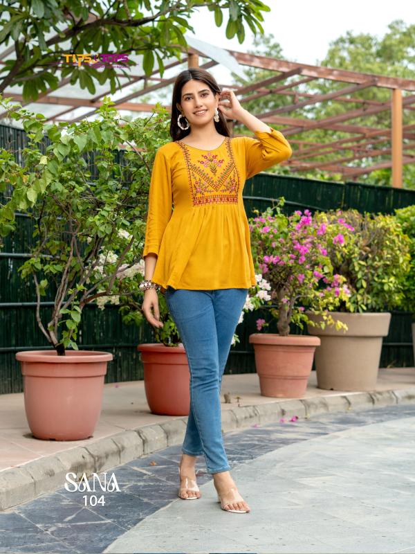 Tips And Tops Sana Vol 3 Rayon Fancy Tops Collection