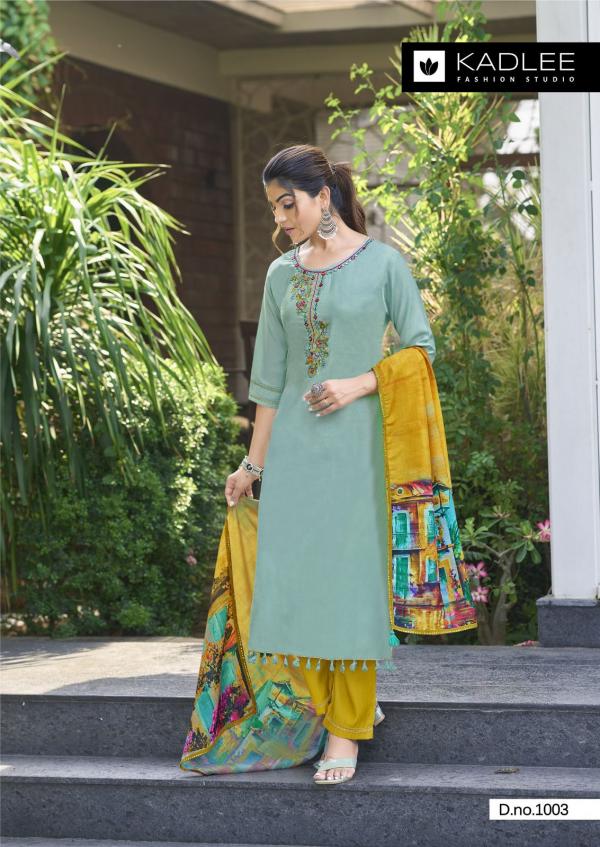 Kadlee Zarin Viscose Kurti Bottom With Dupatta Collection