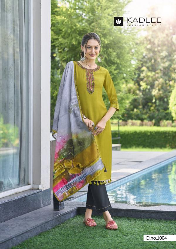 Kadlee Zarin Viscose Kurti Bottom With Dupatta Collection