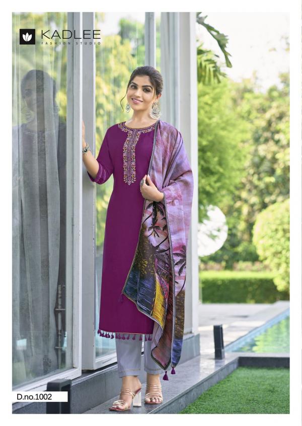 Kadlee Zarin Viscose Kurti Bottom With Dupatta Collection