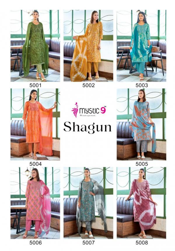 Mystic 9 Shagun Vol 5 Kurti Bottom With Dupatta Collection