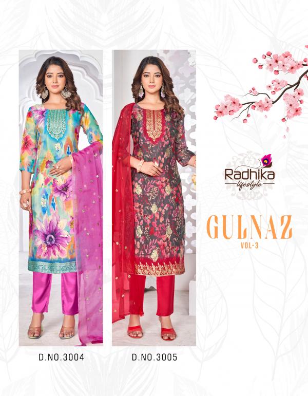 Radhika Gulnaz Vol 3 Organza Silk Ready Made Collection