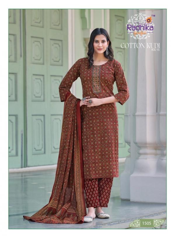 Radhika Cotton Kudi Vol 15 Cotton Kurti Pant With Dupatta