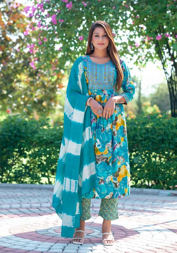 Mystic 9 Shanaya Vol 03 Foil Printed Kurti Bottom With Dupatta