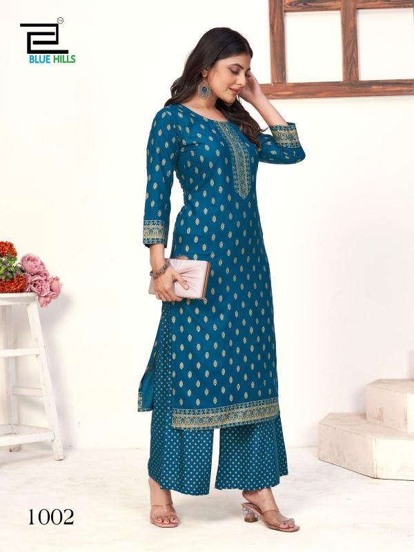 Blue Hills Reels Rayon Fancy Kurti With Bottom Collection