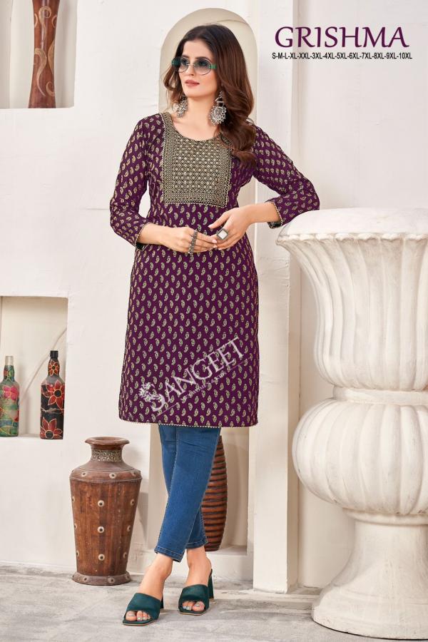 Grishma Mom Georgette Foil Printed Kurti Collection