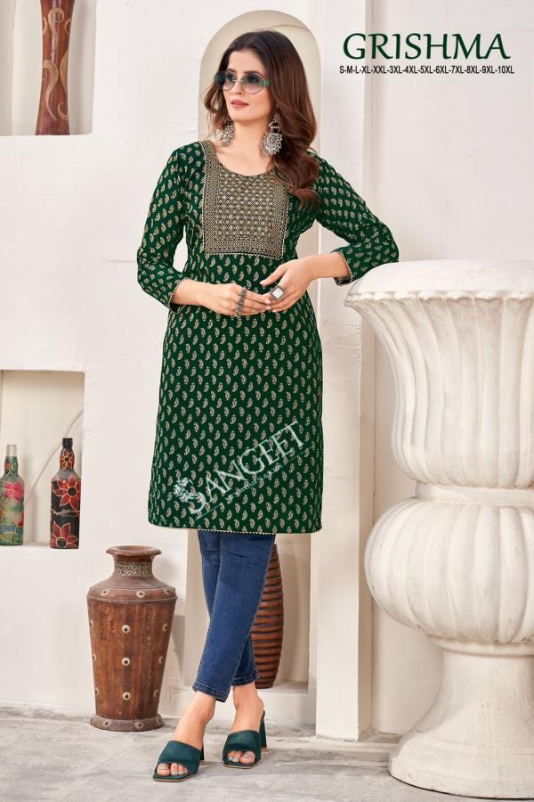 Grishma Mom Georgette Foil Printed Kurti Collection