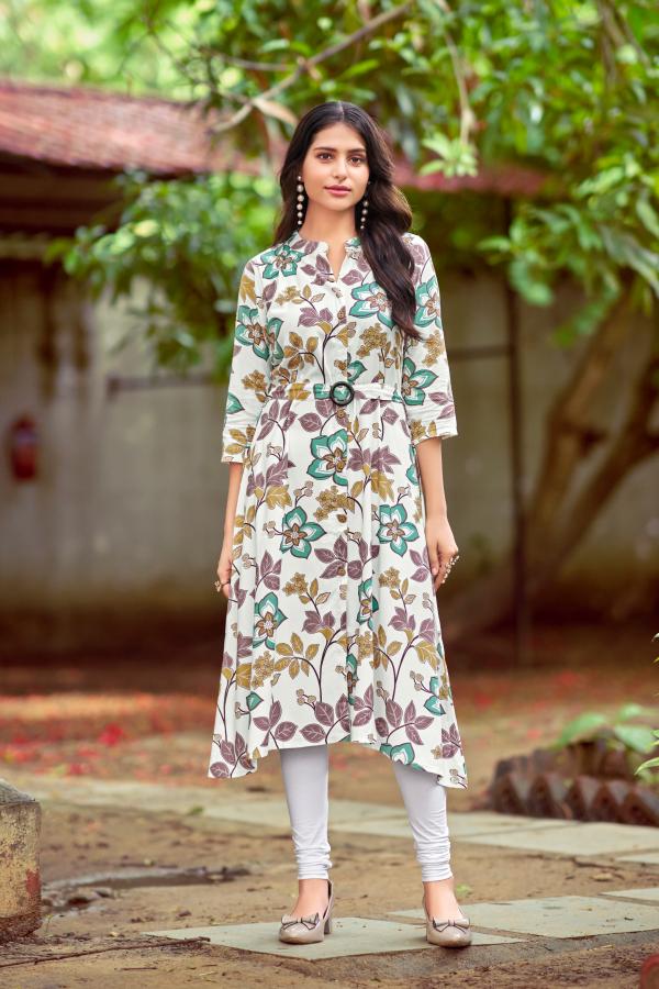 Tips And Tops Grassy Rayon Printed Kurti Collection