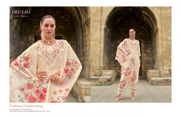 Lily And Lali Mahra Embroidered Kurti Bottom With Dupatta