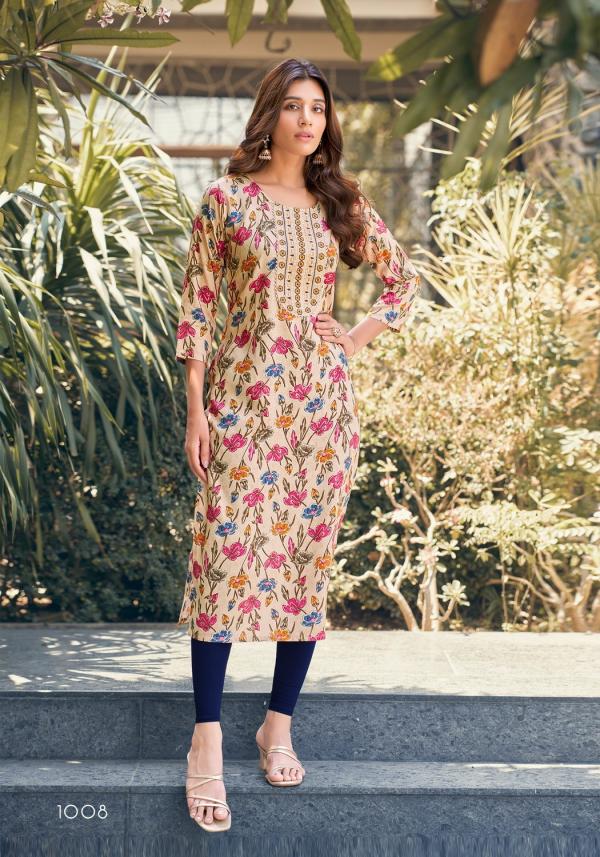 Vaniska Charming Vol 1 Rayon Foil Printed Kurti Collection