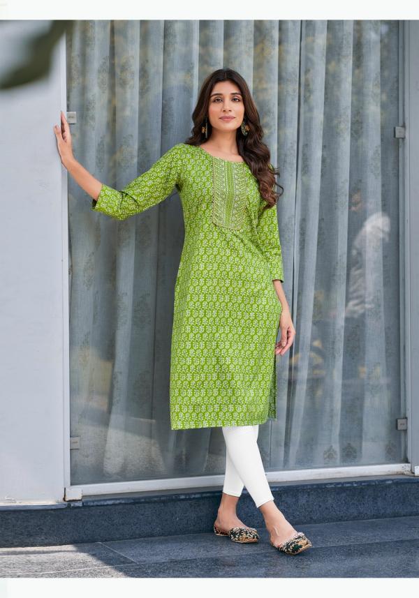 Vaniska Charming Vol 1 Rayon Foil Printed Kurti Collection