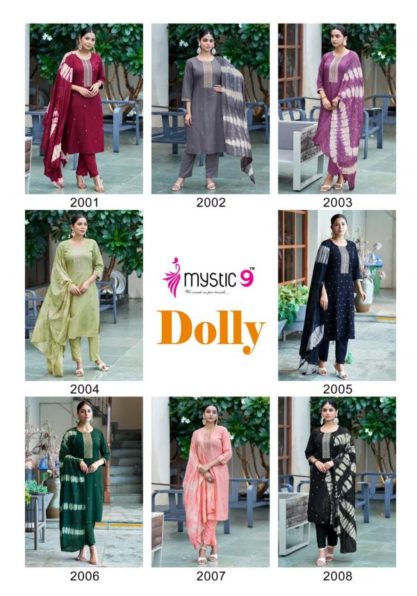 Mystic 9 Dolly Vol 2 Rayon Kurti Bottom With Dupatta Collection