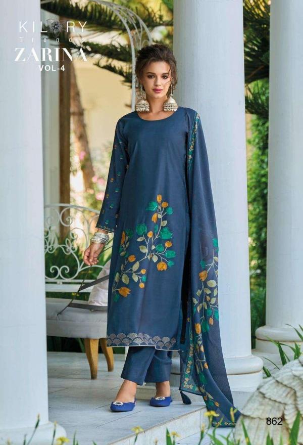 Kilory Zarina Vol 4 Viscose Muslin Digital Printed Dress Material