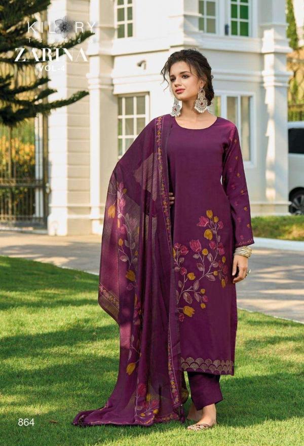 Kilory Zarina Vol 4 Viscose Muslin Digital Printed Dress Material