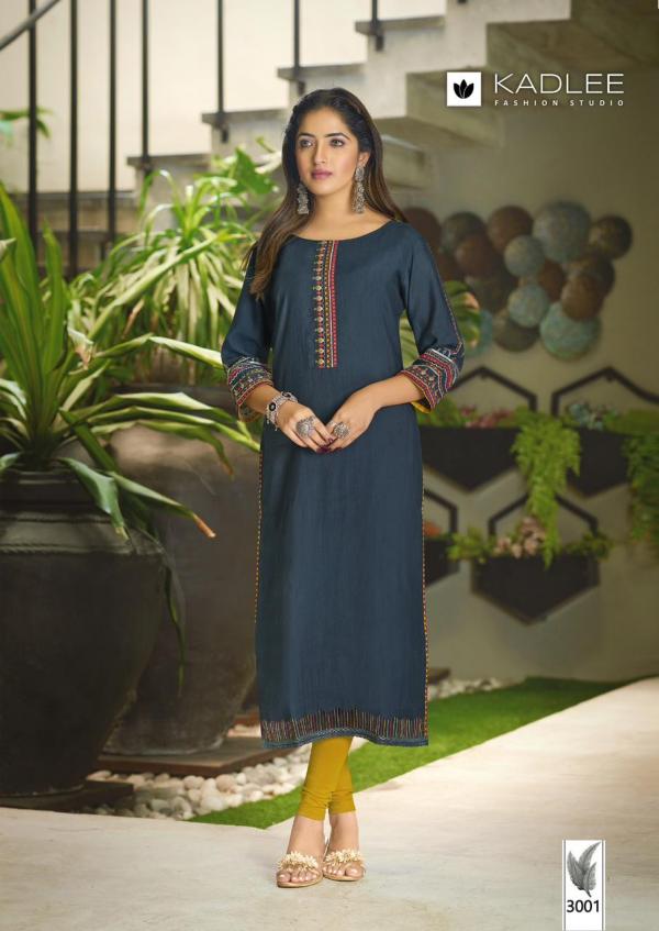 Kadlee Aarvi Viscose Weaving Fancy Kurti Collection