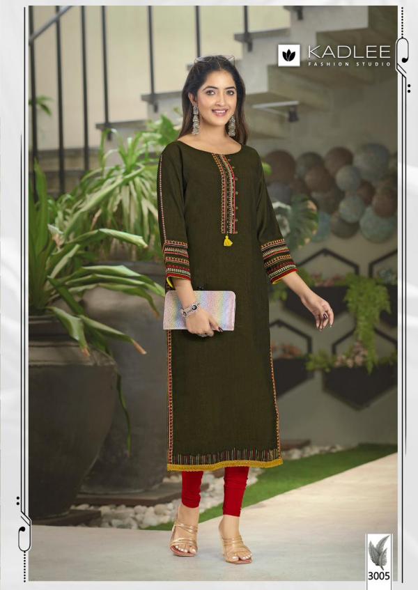 Kadlee Aarvi Viscose Weaving Fancy Kurti Collection