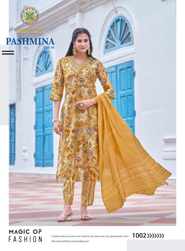 Pashmina Vol 1 By Passion Tree Modal Chanderi Ready Made Collection