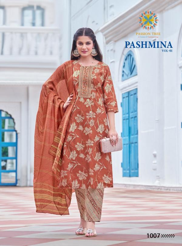 Pashmina Vol 1 By Passion Tree Modal Chanderi Ready Made Collection