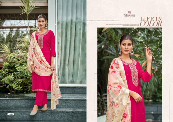 Shreen Alexa Vol 3 Roman Silk Kurti Bottom With Dupatta