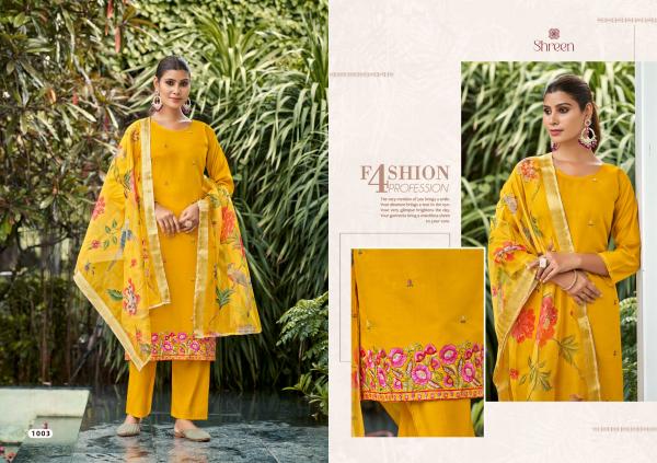 Shreen Alexa Vol 3 Roman Silk Kurti Bottom With Dupatta