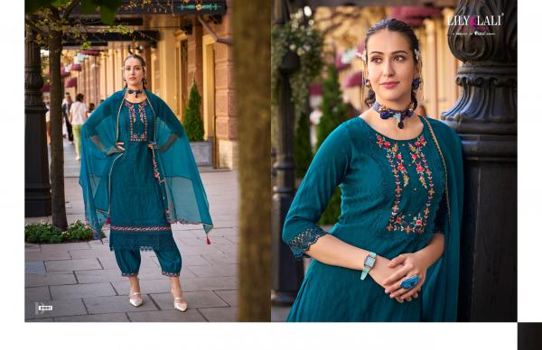 Lily And Lali Mehwish Viscose Top Bottom With Dupatta Collection