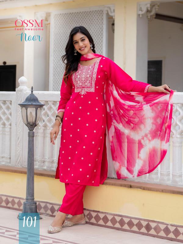 Ossm Noor Viscose Kurti Bottom With Dupatta Collection