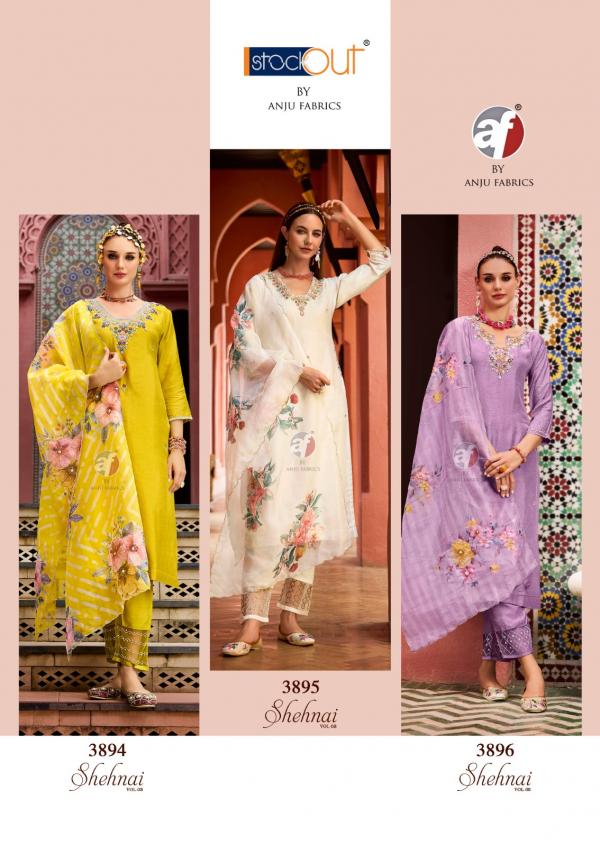 Af Shehnai Vol 8 Dola Silk Kurti Bottom With Dupatta Collection