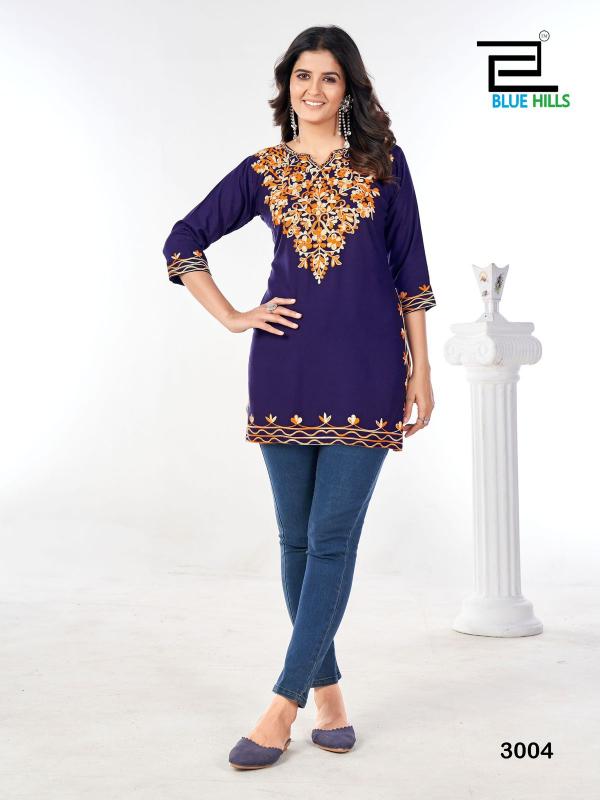 Blue Hills Gulmarg Vol 3 Rayon Side Cut Short Kurti Collection