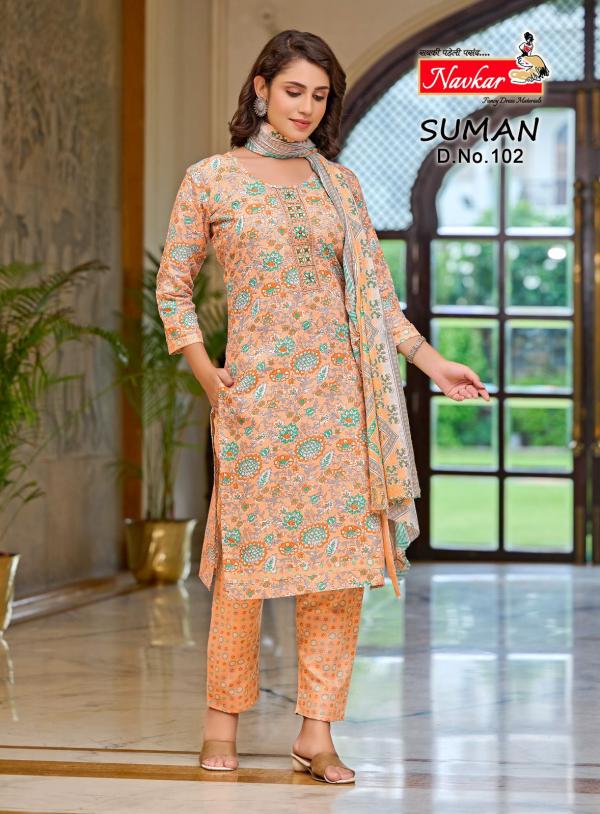 Navkar Suman Vol 1 Cotton Printed Kurti Bottom With Dupatta