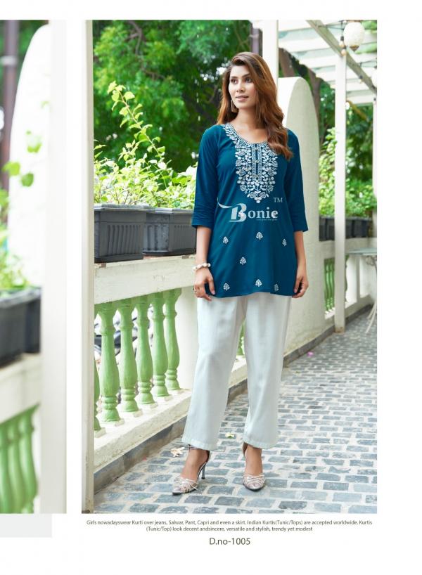 Bonie Aisha Vol 2 Rayon Designer Short Top Collection