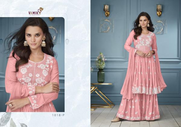 Vamika Lakhnavi Vol 3 Platnium Kurti Plazzo With Dupatta Collection