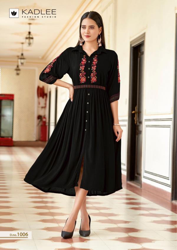 Kadlee Aashmin Rayon Embroidred Kurti Collection