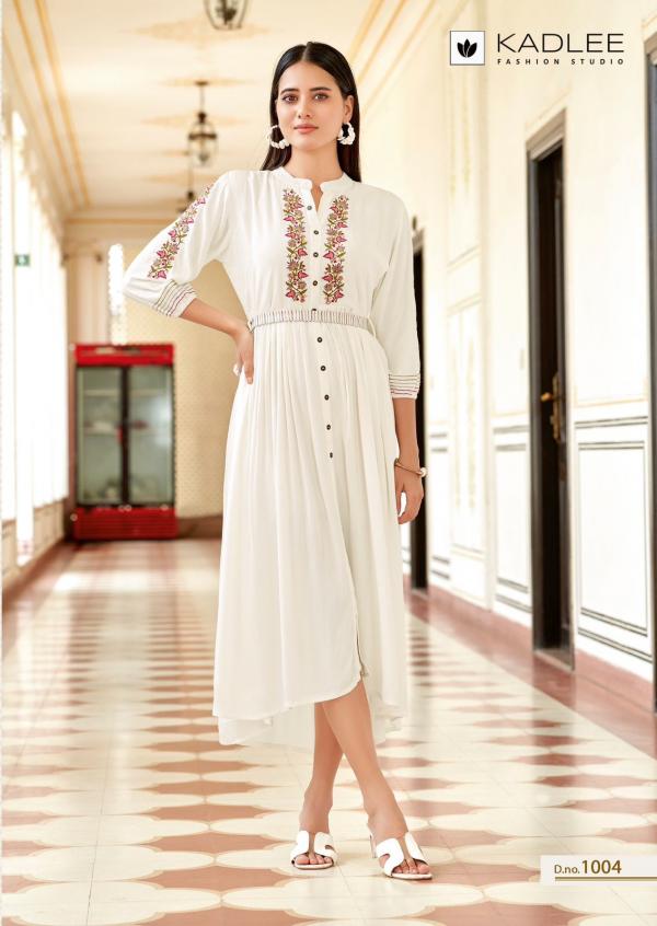 Kadlee Aashmin Rayon Embroidred Kurti Collection