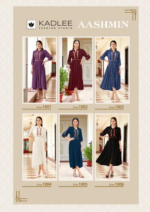 Kadlee Aashmin Rayon Embroidred Kurti Collection