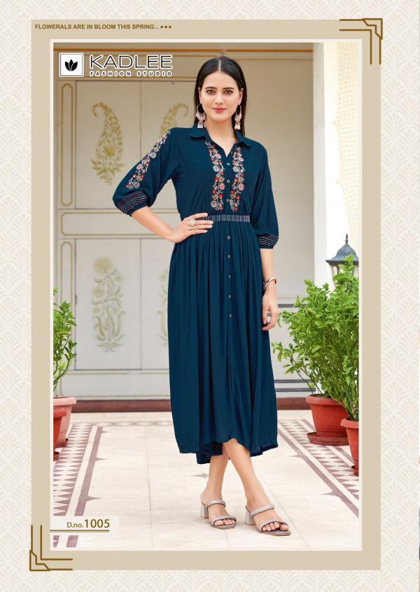 Kadlee Aashmin Rayon Embroidred Kurti Collection