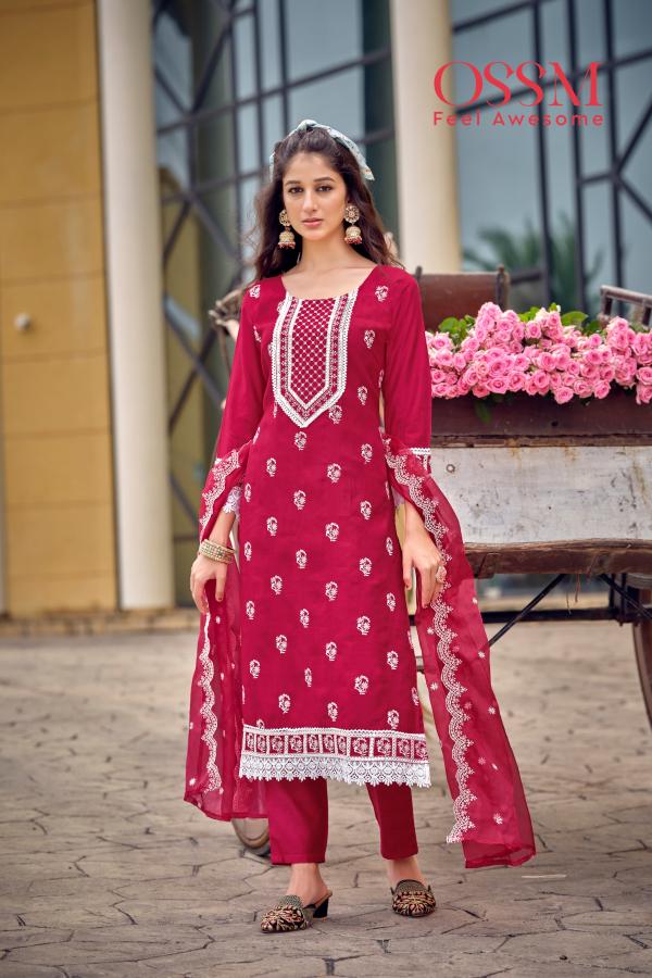 Ossm Sarah Fancy Kurti Bottom With Dupatta Collection