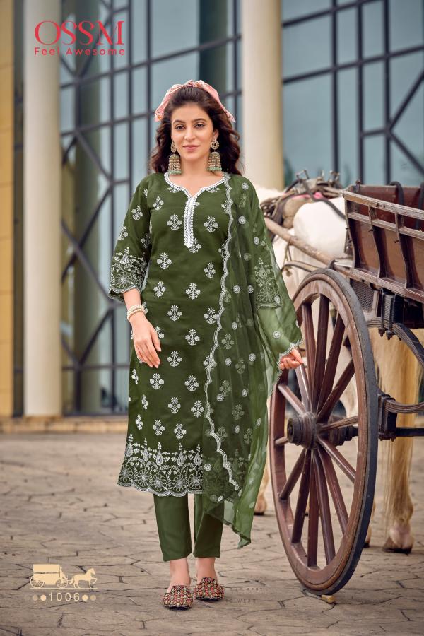 Ossm Sarah Fancy Kurti Bottom With Dupatta Collection